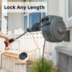 GIRAFFE TOOLS Hose Reel 1/2" 78 ft - Heavy Duty Wall Mounted Retractable