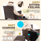 Homall 4 Pieces Outdoor Patio Furniture Sets Rattan Chair Wicker Set