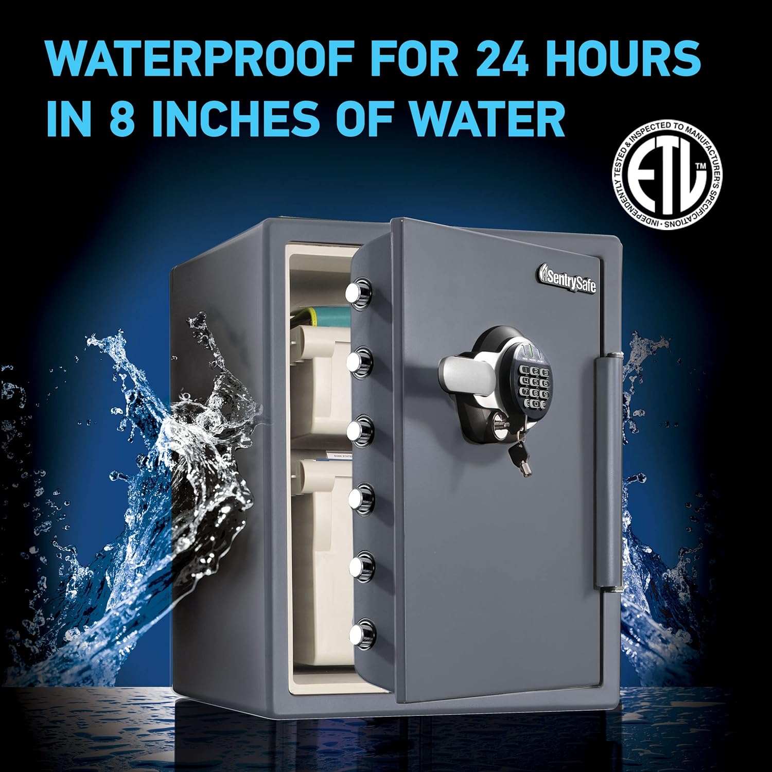 SENTRYSAFE Waterproof Fireproof Alloy Steel Digital Safe 1.23 cu ft
