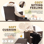 Homall 4 Pieces Outdoor Patio Furniture Sets Rattan Chair Wicker Set