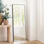 64x21 Full Length Floor Mirror with Stand Aluminum Alloy Frame,Wall-Mounted Mirror