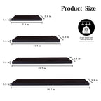 4Pcs Wood Floating Shelves Wall Mounted White Black Storage Shelf Set Home Decor