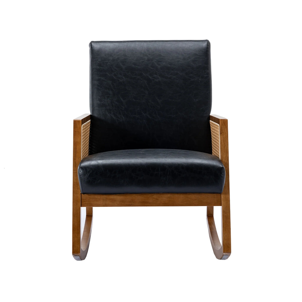 Living room Comfortable rocking chair living room chair Armchair Upholstered Tall Back Accent Glider Rocker