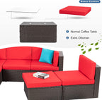 VONGRASIG 5 Piece All-Weather Patio Furniture Set with Ottoman