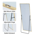 64x21 Full Length Floor Mirror with Stand Aluminum Alloy Frame,Wall-Mounted Mirror