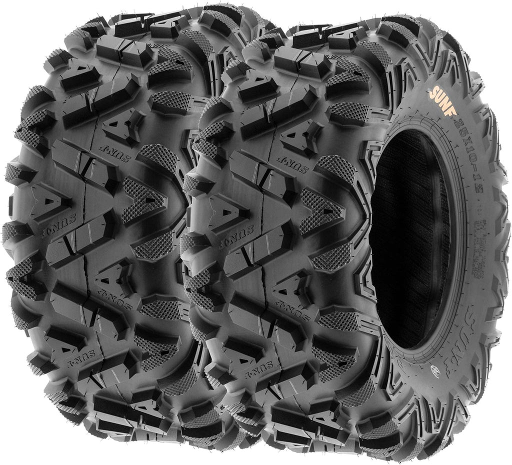 SUNF Power.I ATV UTV All-Terrain Tires Set of 4 25X8-12 25X10-12