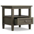 WYNDENHALL Norfolk SOLID WOOD 20 inch Wide Rectangle Transitional End Side Table - 20 inch Wide