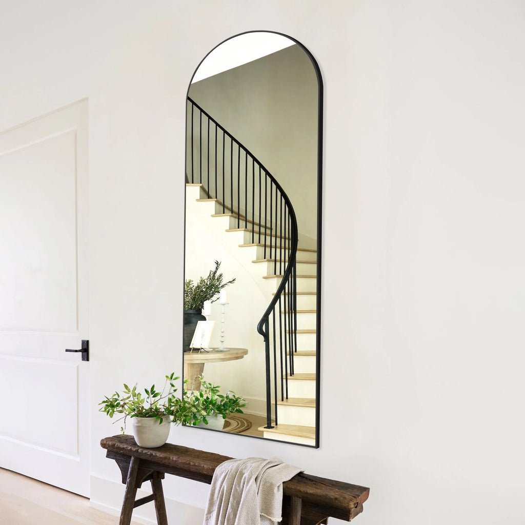 64x21 Full Length Floor Mirror with Stand Aluminum Alloy Frame,Wall-Mounted Mirror
