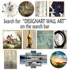 Designart White Botanical Collage Abstract Botanicals Metal Wall Art Living Room
