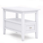 WYNDENHALL Norfolk SOLID WOOD 14 inch Wide Rectangle Transitional Narrow Side Table - 14 Inches wide