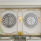 Large Round Decorative Mirrors Wall Mirror Art Glass Accent Mirrors - 32in.Wx32in.H
