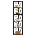 67 Tall Corner Shelf, Corner Bookshelf Bookcase Standing Shelving Unit