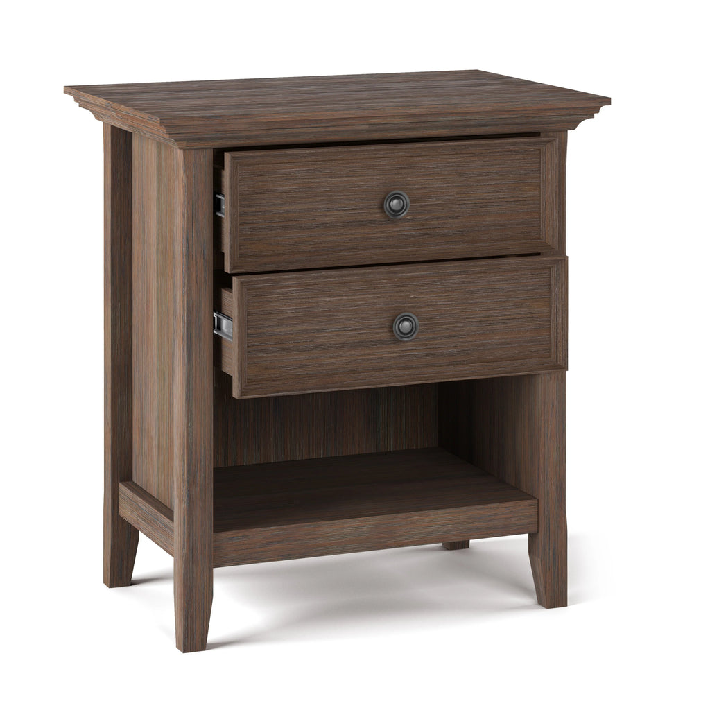 WYNDENHALL Halifax SOLID WOOD 24 inch Wide Bedside Nightstand Table