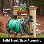 LIBERTY GARDEN 708 Steel Decorative Wall-Mount Hose Reel - Bronze