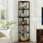 67 Tall Corner Shelf, Corner Bookshelf Bookcase Standing Shelving Unit