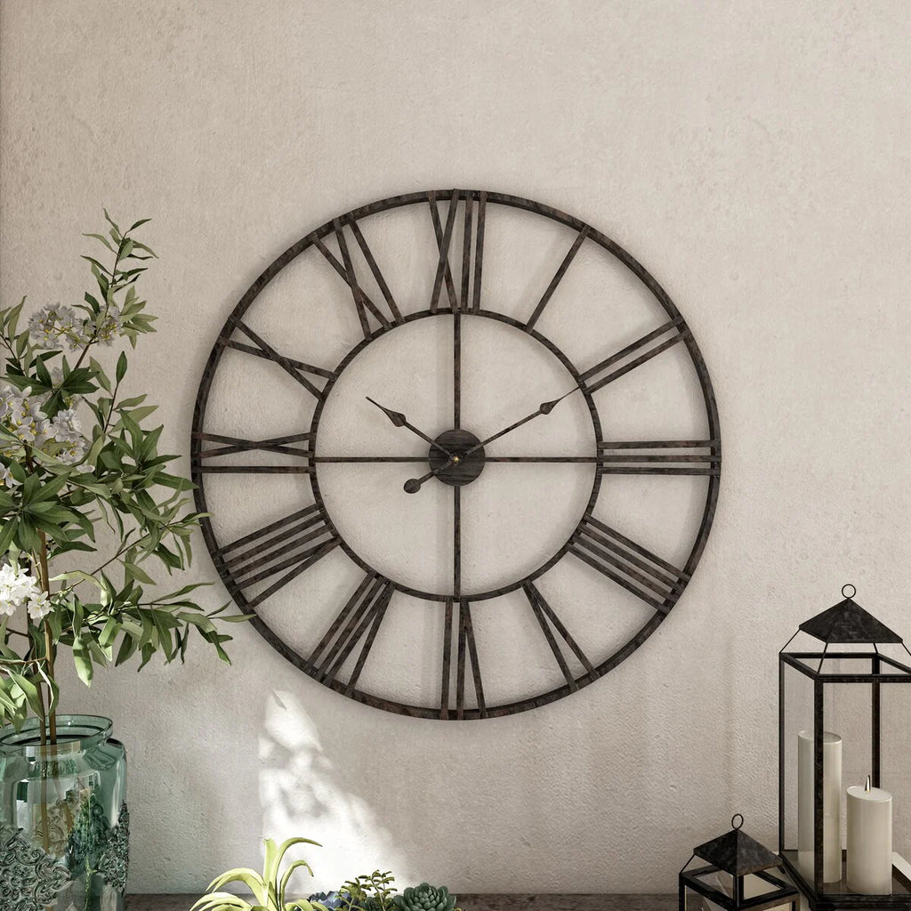 Solange Round Metal Wall Clock