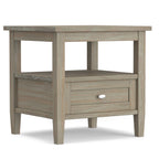 WYNDENHALL Norfolk SOLID WOOD 20 inch Wide Rectangle Transitional End Side Table - 20 inch Wide