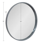 Kate and Laurel Travis Round Wood Accent Wall Mirror