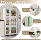 VECELO 4-Tier Plastic Tall Narrow Storage Cabinet