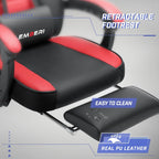 LEMBERI Video Game Chair with Footrest - Big & Tall 400Lb Capacity