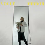 64x21 Full Length Floor Mirror with Stand Aluminum Alloy Frame,Wall-Mounted Mirror