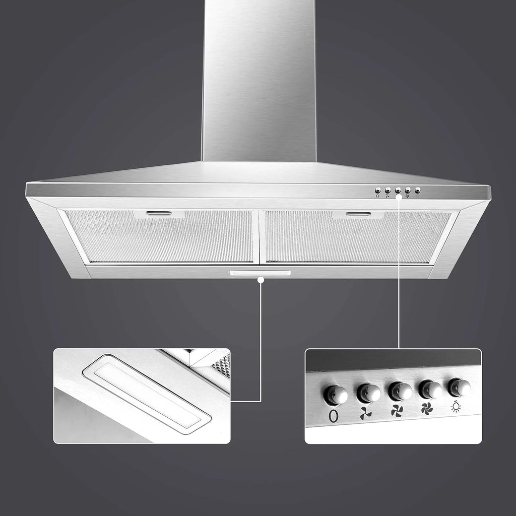 SNDOAS 30-Inch Wall Mount Stainless Steel Range Hood