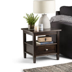 WYNDENHALL Norfolk SOLID WOOD 20 inch Wide Rectangle Transitional End Side Table - 20 inch Wide