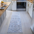 JONATHAN Y Brandy Bohemian Medallion Low-Pile Machine-Washable Cream/Terra Area Rug
