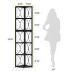 67 Tall Corner Shelf, Corner Bookshelf Bookcase Standing Shelving Unit