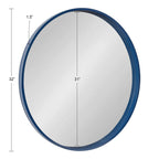 Kate and Laurel Travis Round Wood Accent Wall Mirror