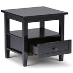 WYNDENHALL Norfolk SOLID WOOD 20 inch Wide Rectangle Transitional End Side Table - 20 inch Wide