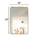 Wall Mirror Vanity Mirror Bathroom Mirror with Round Corner (1 Piece)