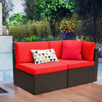 DEVOKO 5 Pieces All-Weather Patio Furniture Set with Cushions
