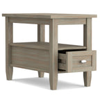 WYNDENHALL Norfolk SOLID WOOD 14 inch Wide Rectangle Transitional Narrow Side Table - 14 Inches wide