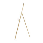 Metal Tall Adjustable Display Stand Floor 3 Tier Easel with Bow Top - Gold - Roche River Decor