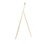 Metal Tall Adjustable Display Stand Floor 3 Tier Easel with Bow Top - Gold - Roche River Decor