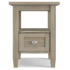 WYNDENHALL Norfolk SOLID WOOD 14 inch Wide Rectangle Transitional Narrow Side Table - 14 Inches wide