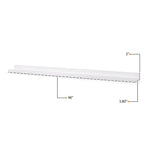 Wallniture Boston 46 Floating Shelves for Wall, Picture Ledge (Set of 4)