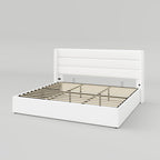 ALLEWIE Queen Size Lift Up Storage Bed with Wingback Headboard