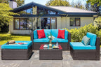 VONGRASIG 5 Piece All-Weather Patio Furniture Set with Ottoman