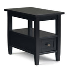 WYNDENHALL Norfolk SOLID WOOD 14 inch Wide Rectangle Transitional Narrow Side Table - 14 Inches wide