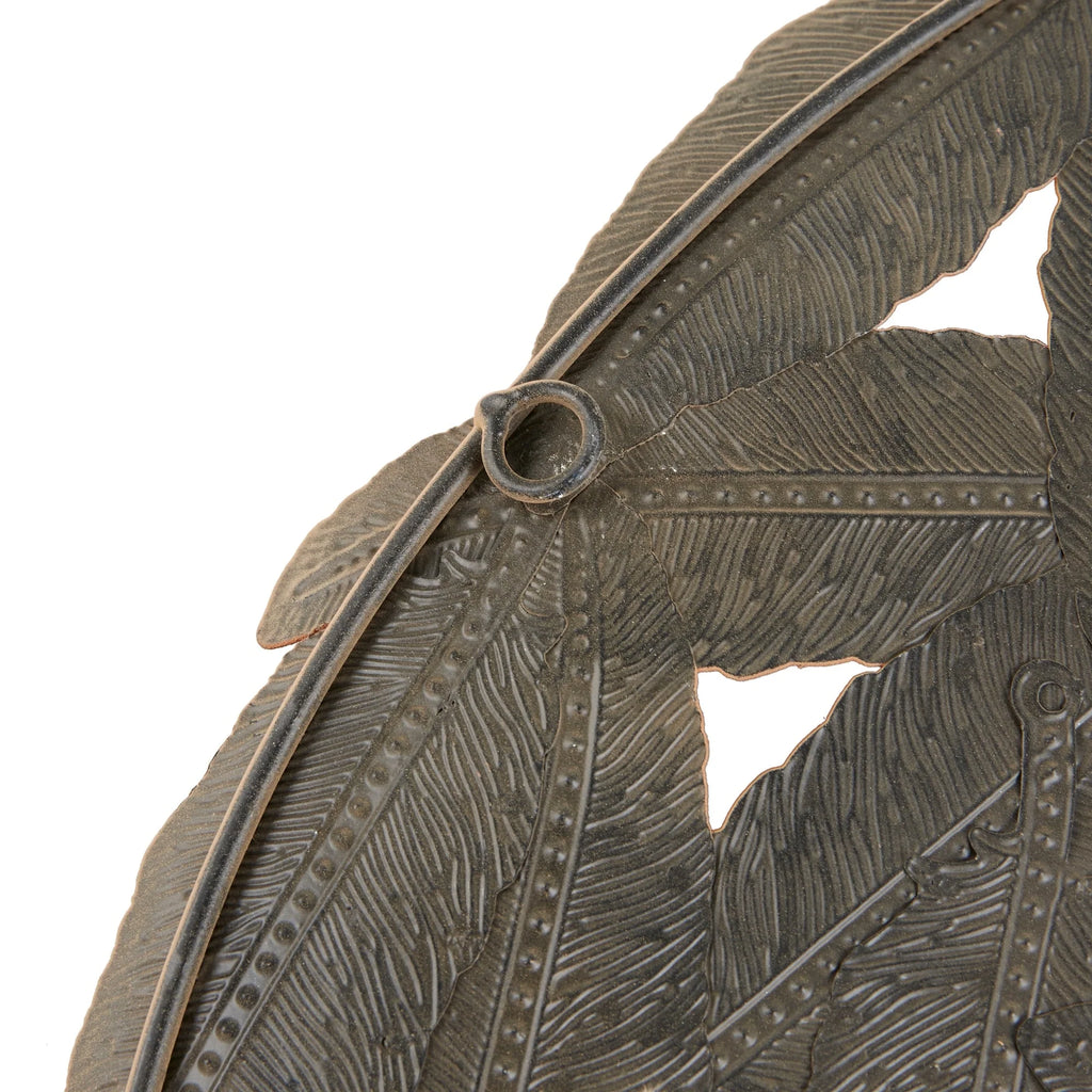 Madison Park Rosalie Textured Feather 3-piece Metal Disc Wall Decor Set