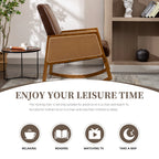 Living room Comfortable rocking chair living room chair Armchair Upholstered Tall Back Accent Glider Rocker