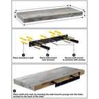 Floating Shelf, Hanging Wall Shelves Decoration Extra Long 24 Inch