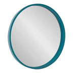 Kate and Laurel Travis Round Wood Accent Wall Mirror