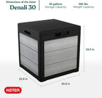 KETER Denali 200 Gallon Resin Deck Box for Outdoor Storage
