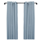 UTOPIA ALLEY 1 inch Industrial Curtain Rods for Windows, Blackout, Wrap Around Curtain Rods, Rustic Style, Matte Black