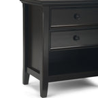 WYNDENHALL Halifax SOLID WOOD 24 inch Wide Bedside Nightstand Table