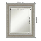 Beveled Bathroom Wall Mirror - Parlor Silver Frame