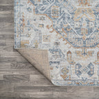 JONATHAN Y Brandy Bohemian Medallion Low-Pile Machine-Washable Cream/Terra Area Rug